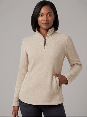 32 Degrees Light Beige Fleece Pullover Women’s xsmall